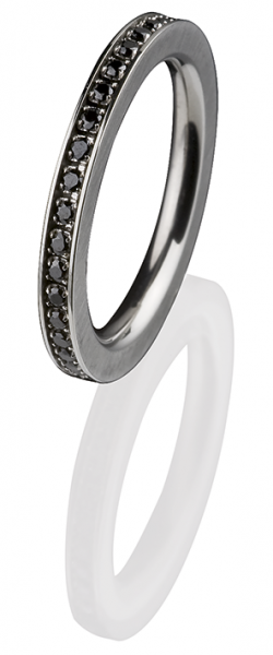 Ernstes Design Vorsteckring, Beisteckring, ED vita, schmaler Ring aus Edelstahl 2,5 mm R265 BL