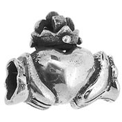 Jolie, Kugel Element,gefasstes Herz, Charm, Bead in Silber ABK-137 von Jolie Collection-