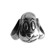 Piccolo Schmuck Hundekopf Anhänger, Charm, Bead in Silber APR 056 Figuren von Piccolo das Original