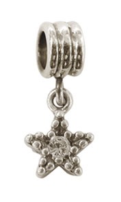 Jolie, Kugel Element, Anhänger Stern , Charm, Bead in Silber ABH-004W von Jolie Collection