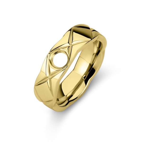 Melano Vivid Ring Vallee aus Edelstahl goldfarben VR18