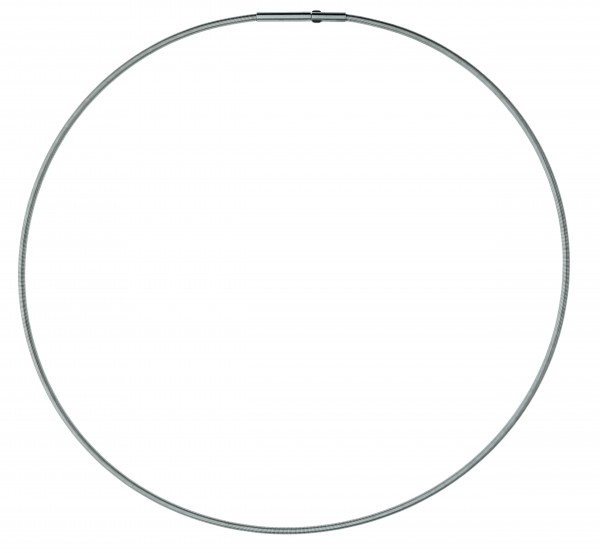 Ernstes Design Spiralseil, Halskette, Kette Edelstahl matt 2,7 mm mit Clic-Verschluss SP2.7C