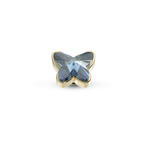 Melano Twisted Ringaufsatz TMB3 Schmetterling Fassung Edelstahl mit Zirkonia in Farbe jeansblau