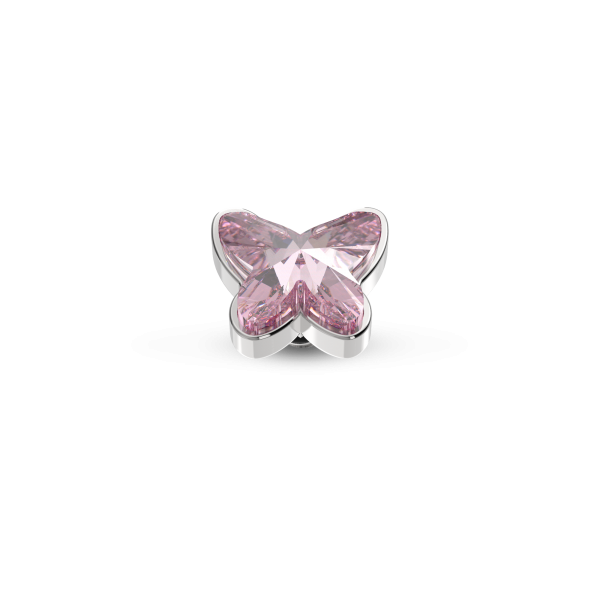Melano Twisted Ringaufsatz TMB3 Schmetterling Fassung Edelstahl mit Zirkonia in Farbe rosa