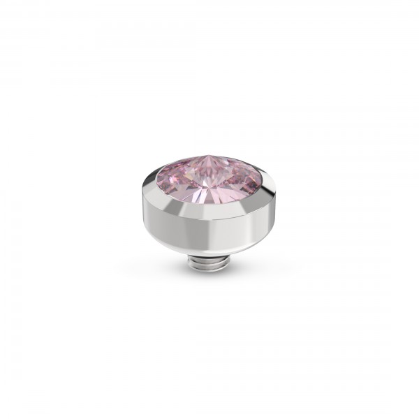 Melano Twisted Ringaufsatz TMB8 Glossy Fassung Edelstahl mit Zirkonia in Farbe light rose