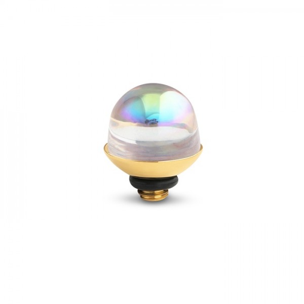 Melano Twisted Ringaufsatz, Fassung, TM96 Bulb in Crystal, Edelstahl goldfarben