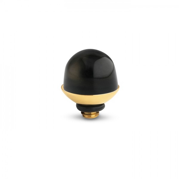 Melano Twisted Ringaufsatz, Fassung, TM96 Bulb in Transparent black, Edelstahl goldfarben