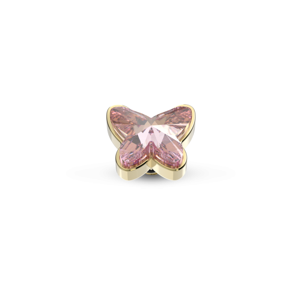 Melano Twisted Ringaufsatz TMB3 Schmetterling Fassung Edelstahl goldfarben mit Zirkonia in rosa