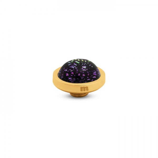 Melano Vivid Shimmer VM40 Ringaufsatz Edelstahl goldfarben mit Steinbesatz in Farbe Violet