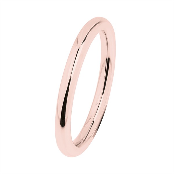 Ernstes Design R452 Evia Ring, Vorsteckring, Ring Edelstahl beschichtet rosé, poliert,