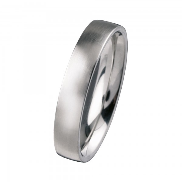 Ernstes Design Ring, Edelstahl matt, 4 mm, R64.4