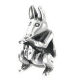 Piccolo Schmuck Hase Anhänger, Charm, Bead in Silber APR 048 Figuren von Piccolo das Original
