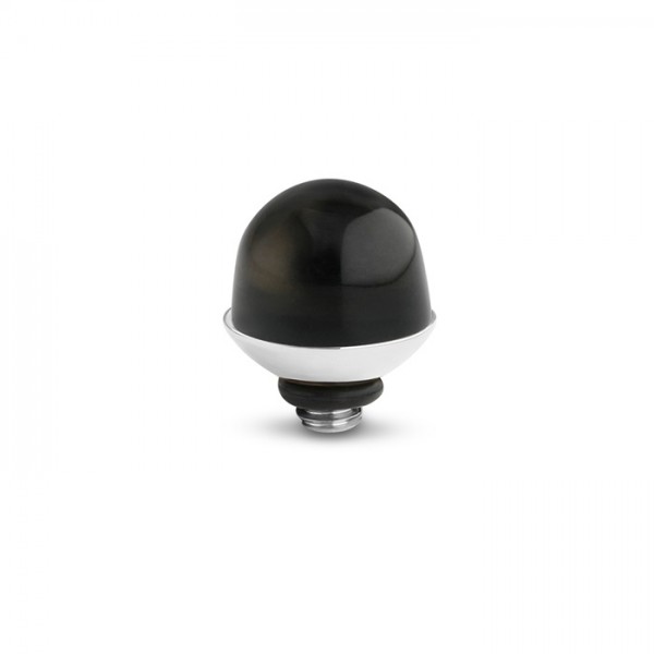 Melano Twisted Ringaufsatz, Fassung, TM96 Bulb in Transparent Black, Edelstahl