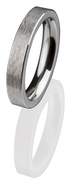 Ernstes Design Vorsteckring, Beisteckring, ED vita, schmaler Ring aus Edelstahl 4 mm R263