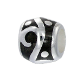 Piccolo Anhänger, Charm, Bead, Kugel APE-022-Z Emaillekugel mit Silberkern -Copy-Copy-Copy-Copy