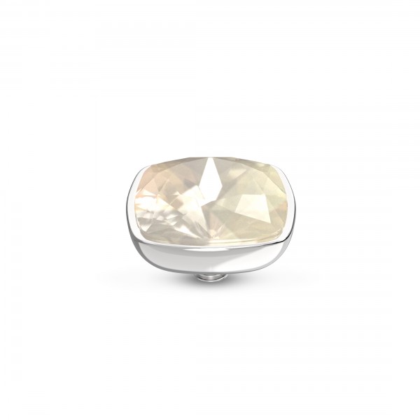 Melano Twisted Ringaufsatz TMB5 Circular Stone Fassung Edelstahl mit Stein in Farbe weiß