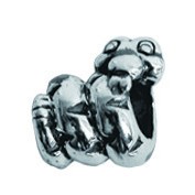 Piccolo Schmuck Schlange Anhänger, Charm, Bead in Silber APR 033 Figuren von Piccolo das Original