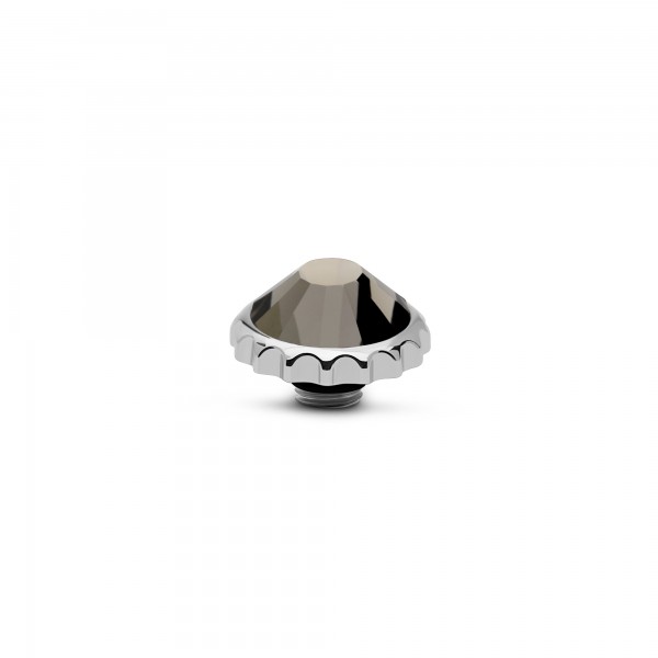 Melano Vivid VM52 Aufsatz / Fassung Cap aus Edelstahl mit Stein in Farbe black diamond