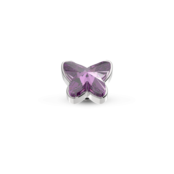 Melano Twisted Ringaufsatz TMB3 Schmetterling Fassung Edelstahl mit Zirkonia in amethyst