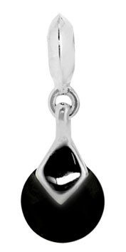 Jolie, Kugel Element, Anhänger Black, Charm, Bead in Silber ABH-012YT von Jolie Collection-