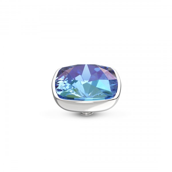 Melano Twisted Ringaufsatz TMB5 Circular Stone Fassung Edelstahl mit Stein in Farbe blau
