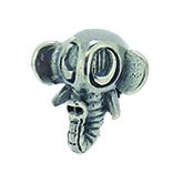 Piccolo Schmuck Elefantenkopf Anhänger, Charm, Bead in Silber APK 017 Figuren von Piccolo das Origin