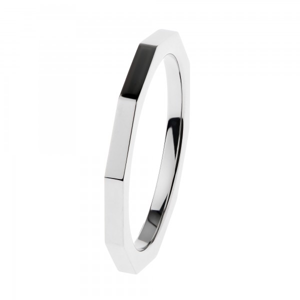 Ernstes Design R584 Evia Ring, Vorsteckring, Edelstahl poliert, 2mm