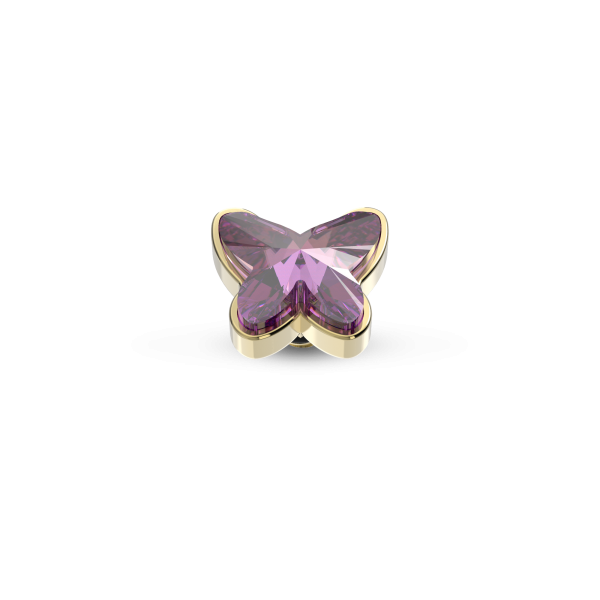 Melano Twisted Ringaufsatz TMB3 Schmetterling Fassung Edelstahl goldfarben mit Zirkonia in amethyst
