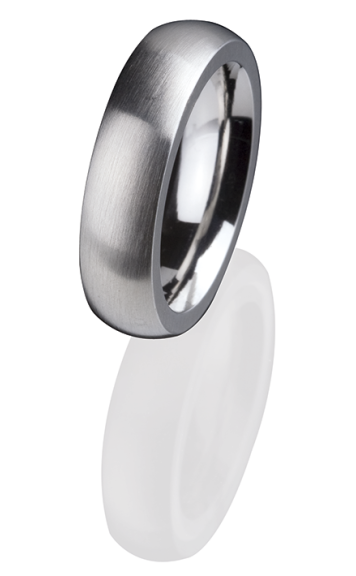 Ernstes Design Vorsteckring, Beisteckring, ED vita, Ring aus Edelstahl 6 mm R252 mattiert