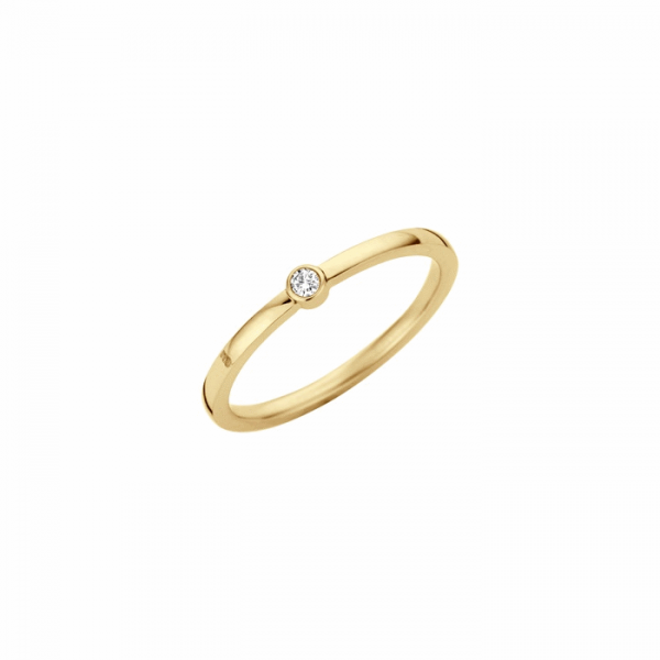 MelanO Friends Ring, Vorsteckring, Mini CZ, Edelstahl goldfarben beschichtet mit Zirkonia FR24