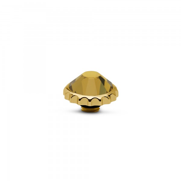 Melano Vivid VM52 Aufsatz / Fassung Cap aus Edelstahl goldfarben mit Stein in Farbe topaz