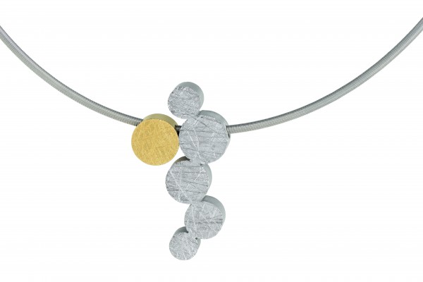 Ernstes Design Evia Set K776 Halskette mit Anhänger Edelstahl teils goldfarben beschichtet